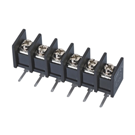 Barrier terminal blocks Screw type 4.0mm² Pin spacing 10.00 mm 6-pole PCB connector 