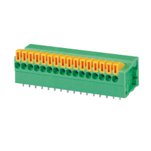 Screwless terminal blocks Push-button 1.0 mm² Pin spacing 2.54 mm 16-pole PCB Connector