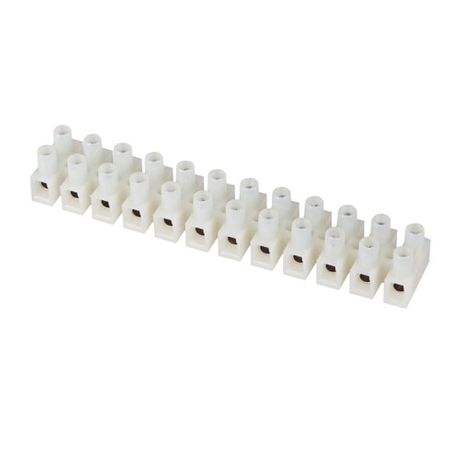 Feed Through terminal blocks Strip type 1.5-6.0mm² Pin spacing 12.0mm 12-pole Fuse connector