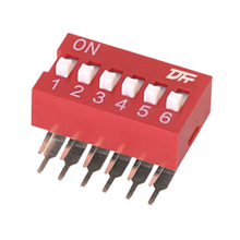 Dip Switch R/A Type 25mA 24VDC Pin spacing 2.54 mm 6-pole in tube packaging