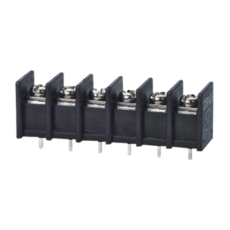 Barrier terminal blocks Screw type 4.0mm² Pin spacing 9.50 mm 6-pole PCB connector 